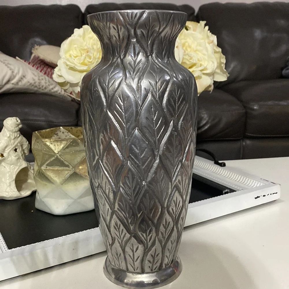 Pottery Barn Pewter Vase